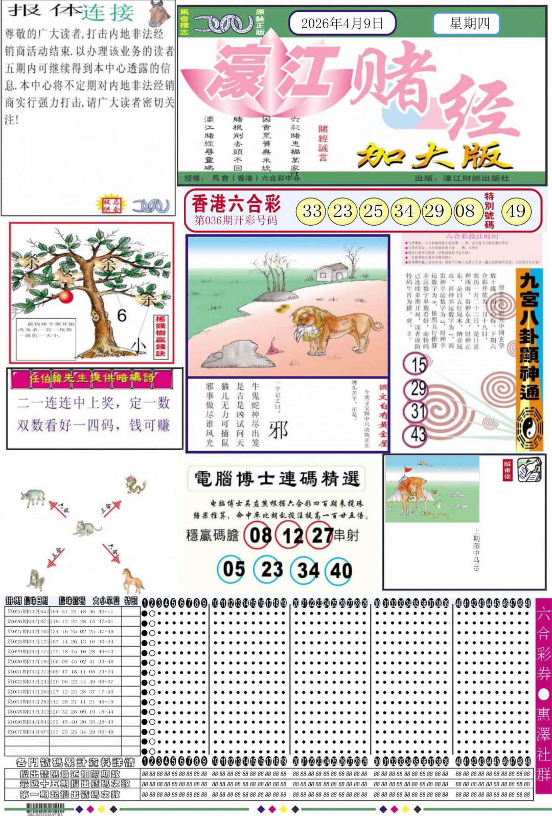 038期濠江赌经A加大版[图]