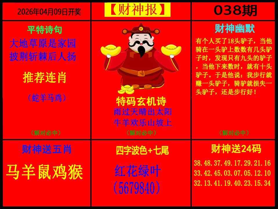038期财神报[图]